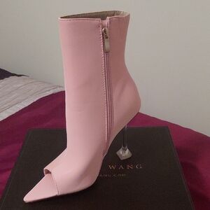 Elegant Pink Stiletto Ankle Boots